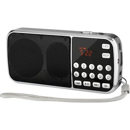 AM/FM/FM kompakt radio med Bluetooth, kuffert radio med subwoofer, digital radio med