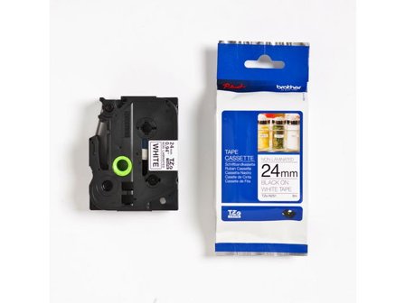 Brother Tape TZEN251 24mm svart på vit - Lyreco - Kontorsmaskiner - Märkmaskiner och tape - Tape - Brother TZ