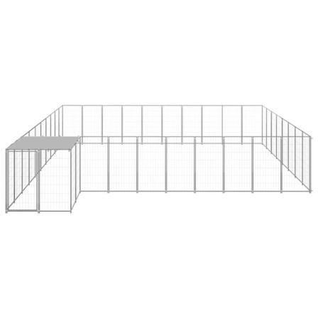 Vidaxl Hundgård Silver 25,41 M² Stål Silver