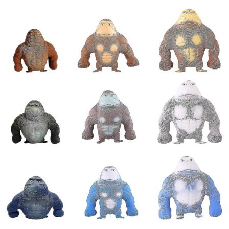 Uudet Gorillat Joustava Spongy Squishy Monkey Gorilla Stress relief lelu Tuuletusnukke Uusi Sellwell Brown 12*12m