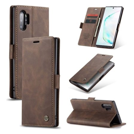 CaseMe Samsung Galaxy Note 10 Plus Vintage kotelot - Tumman ruskea