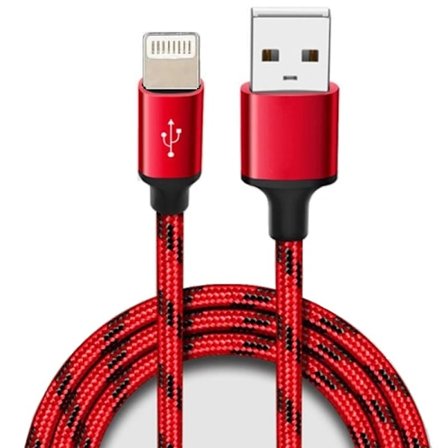 Lightning Laddningskabel - Röd 2m