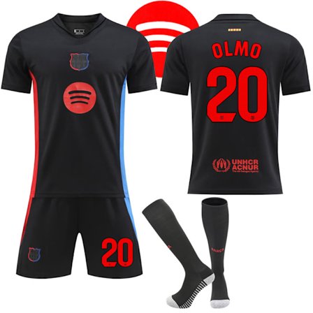 Barcelona FC Drak 2024-2025 med Sokker, Barn & Voksne, Nr. 20 Olmo