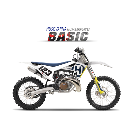 Basic Nummerplåtsdekaler - Husqvarna TC 450 2003-2012