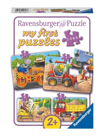 Ravensburger | Construction Site Animals 2/4/6/8P | ONE SIZE