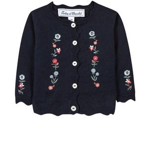 Tartine et Chocolat Embroidered Floral Cardigan Marine 12 Months - Jumpers and knitwear - 12 months - Navy
