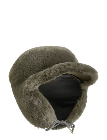 Mini Rodini Faux Fur Cap - Grey - 48/50