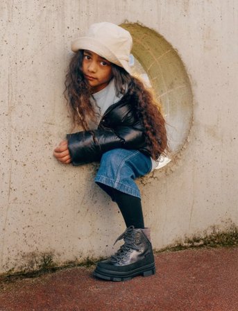 ANGULUS Boots - Flat - With Laces - Black - 33