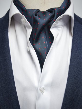 John Henric Men's Dunkelblaue Gepunktete Krawattenschal Size Onesize
