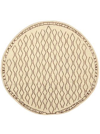 Berber Style Matta Handknuten Ø 260 Rund Afghanistan