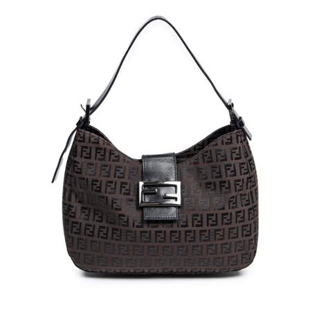 Fendi Vintage, Pre-owned Shoulder Bags Bruin, Dames, Maat:ONE Size,Canvas