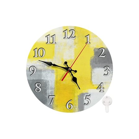 1 stk veggklokke, 10 tommer stille, ikke-tikkende kjøkkeninnredning, rustikk vintage landlig retro dekorative klokker drevet f