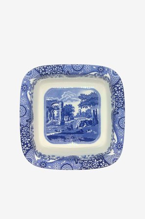 Spode - Firkantet kantet fad 25 cm Blue Italian - Blå - Tallerkener - Fra Homeroom