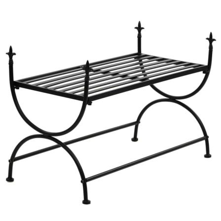 Vidaxl Bänk Vintage Stil Metall 83x42x55 Cm Svart Svart