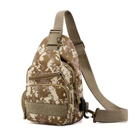 Moderne Mænds Camo Taktisk Justerbar Rem Skuldertaske Cross-body Taske Messenger Taske Sport Brysttaske DB