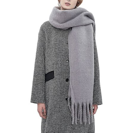 Stor, chunky skjerf i fargerike farger, kashmirfølelse, overdimensjonert skjerf, teppe, mykt, stort, ullskjerf, tykt, vinter, varm, kvinner