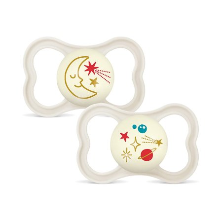 MAM Air Night Silk Sutter - 2-pak Neutral 16-36 mdr., Børn & Forældre, Sutter, Silikonesutter