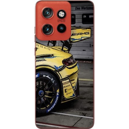 Yhteensopiva Puhelinkuori Motorola Edge 50 Neo Mercedes AMG juliste urheiluauto kilpa-auto keltainen muotoilu ylellisyys saksalainen merkki moottoriur