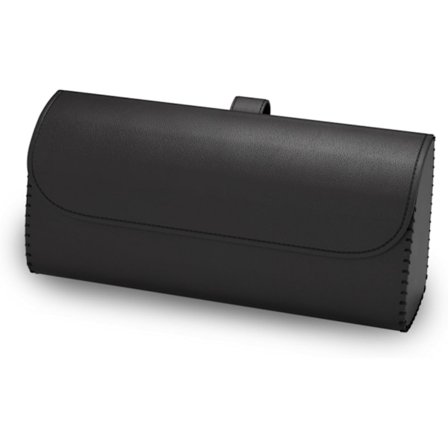 Aurinkolasipidike auton aurinkolippaan, käsintehty yleismallinen ajoneuvon aurinkolippa tarvike lasien suojakotelo miehille ja naisille (musta)