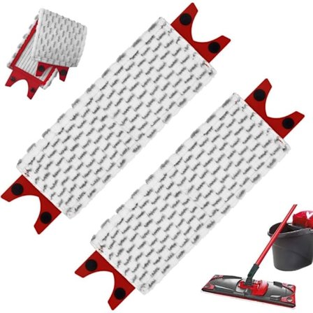 2 kpl Mikrokuituliinan vaihtopakkaus, Mikrokuituiset litteät moppipäät Vileda Ultramax 2 in 1 Spray -moppiin, Mikrokuituiset täyttöpakkaukset 