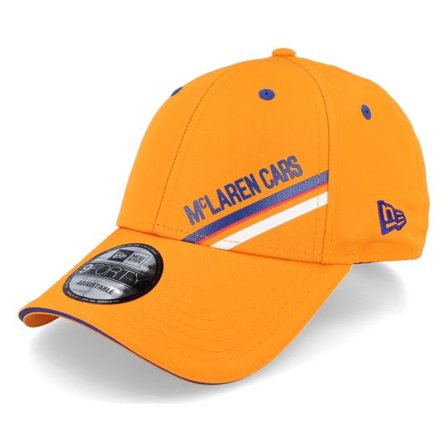 New Era - Motor Orange adjustable Keps - McLaren Triple Crown Stripe 9FORTY Papaya Orange Adjustable @ Hatstore