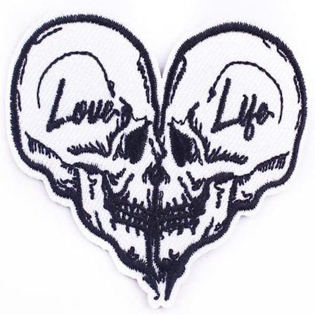 10 kpl Skeleton Skull Patches Skull Heart -vaatteet silitettävät