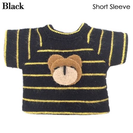 Tegneserie Bjørn T-skjorte 1/11 dukkeskjorte SVART KORTERME KORT