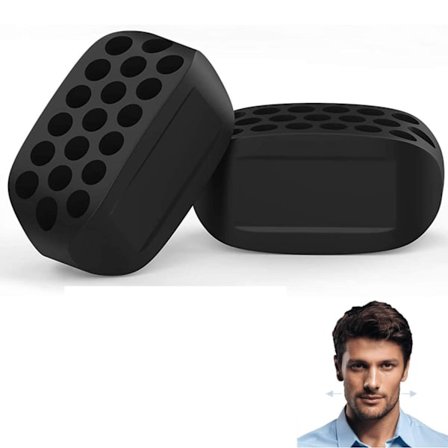 Jaw Exerciser Jawline Shaper, Jaw Trainer Tyggeenhed til mænd og kvinder, dobbelthagereducerer til at forbedre hagelinjen og styrke kæben, 2 stk
