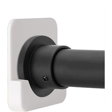 Spänningsfäste för duschdraperi | Duschstångsmonteringsklämma | Ingen borrning krävs