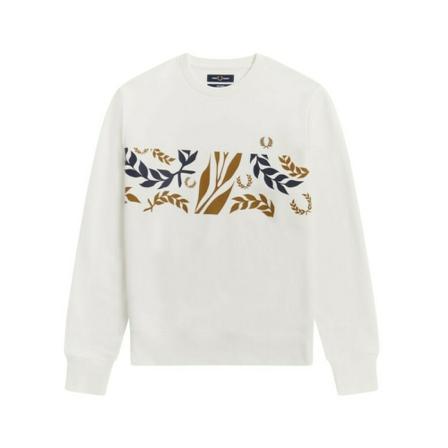 Fred Perry Sweatshirt , Wit , Heren , Maat: S