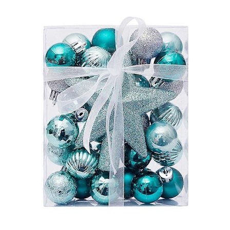 30 stk/sett Julekuler Hengepynt Juletre Ornament Stjerne Topper Noel Navidad Dekorasjon for Hjem Nyttårsgave (FMY)