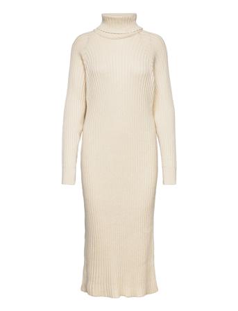 Yasmavi Ls Knit Roll-Neck Dress - Ca Cream YAS