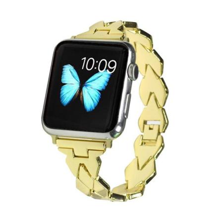 Skalo Metallarmband "flätad" Apple Watch 42/44/45/49mm - Fler Fä Guld