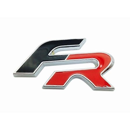 Metall 3D FR Bil Klistermärke Emblem Badge Kompatibel med Seat Leon FR+ Cupra Ibiza Altea Exeo Kompatibel med Formula Racing-Perfekt