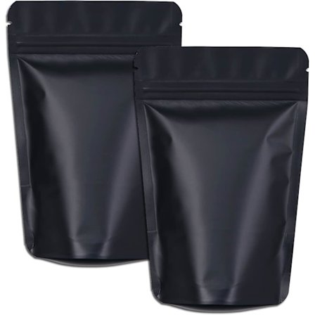 100-pack Luktsäkra Mylar-påsar, Återförslutningsbara dragkedjepåsar för mat, godis, kakor förvaring