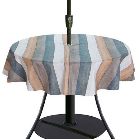 Dug med paraplyhul til rundt bord Vandtæt lynlås borddæksel til festgårdhave Ourdoor Gratis forsendelse