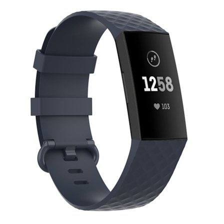 Vattentätt Fitbit Charge 4 etc. band - Blågrått