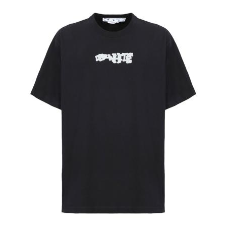 Off White, T-Shirts Zwart, Heren, Maat:S