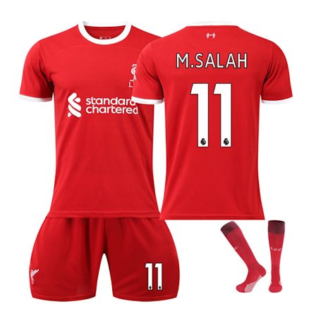 23- Liverpool Home Kids Football Shirt Kit nr 11 Salah