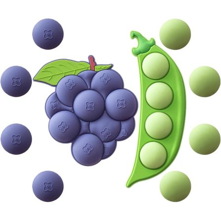 10 stk. dekorative køleskabsmagneter 3D blåbær- og ærtebælgdesign, sjove whiteboardmagneter til køleskab kan adskilles og kombineres