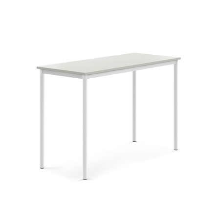 Tisch BORÅS, 1400x600x900 mm, Laminat grau, weiß