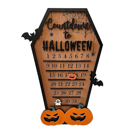 Halloween DIY Nedtællingskalender Blok/tal Til Børn, Klassisk Dekoration