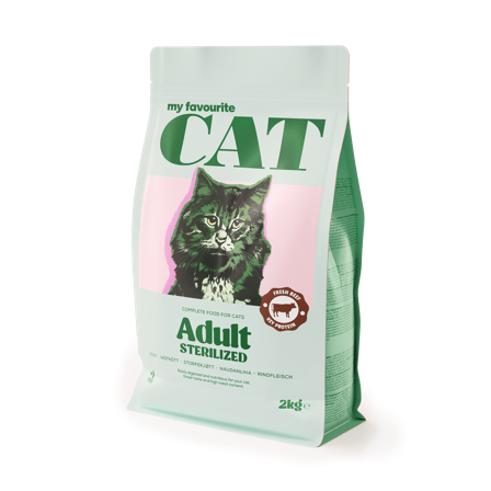 My favourite CAT - Sterilisert oksekjøtt for voksne katter 2 kg - Katt - Kattefôr & kattemat - Tørrfôr for katt - ZOO.no