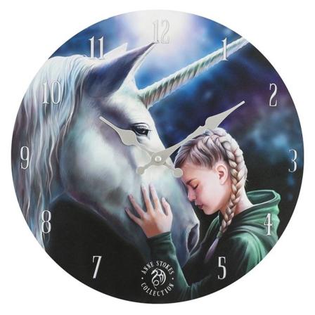 34cm The Wish Enhörning Väggklocka I Glas - Klocka