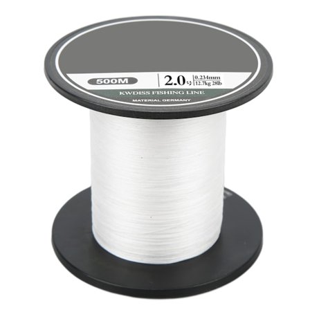 Flettet PE Fiske Line 8 Tråder Multifilament Fiske Line 500m Ultra Sterk Agnsnøre Hvit for Havfiske 2.0