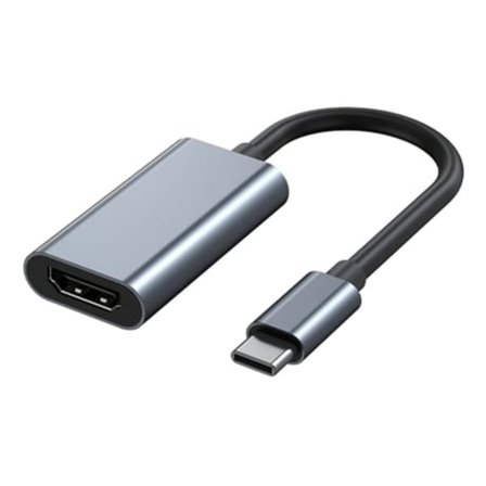 USB-C till HDMI-adapter, Mini HDMI Type-C till Thunderbolt 3-adapter, Kompatibel med MacBook Pro/Air 4K vid 30Hz, Silver