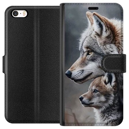 Kompatibelt Plånboksfodral till Apple Apple iPhone 5 Vargar Vilda Wolf Djur Mystik