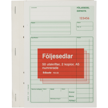 Følgeseddel M/Kopi A5 3x50