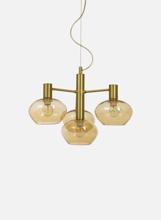 Bell taklampe Ø47 - matt messing/amber