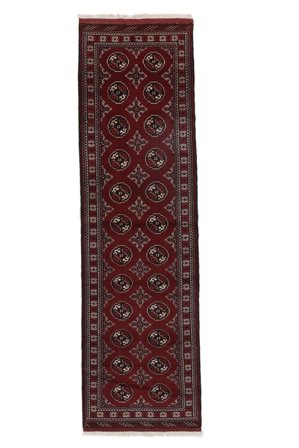 Orientalisk Turkaman 86X290 Hallmatta Svart Ull, Persien
